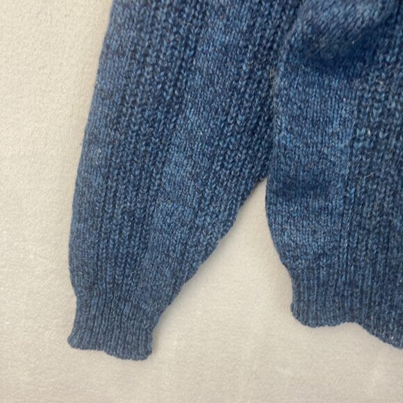 Vintage 90s Boathouse Row Wool Blend Sweater Mens XL Blue Ribbed Made in USA - Picture 8 of 14